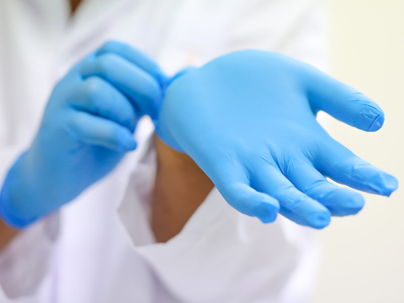 Doctor Wearing Gloves, Disposable Surgery Gloves, Protective Product Suppliers in Dubai